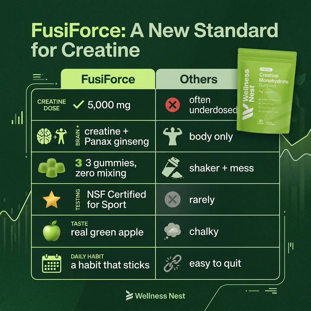 FusiForce Creatine Gummies - Green Apple - image 5