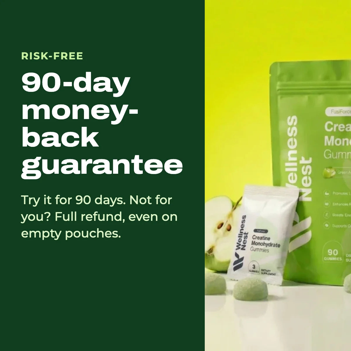 FusiForce Creatine Gummies - Green Apple - image 9